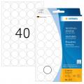[2257] Herma Verschlußetiketten Ø 19 mm Folie, 640 Etiketten pro Packung
